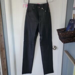 Wrangler Black Leather Pant, 1